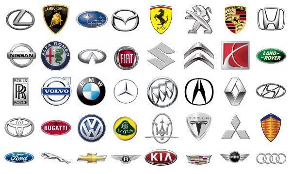 World car brands, car symbols and emblems