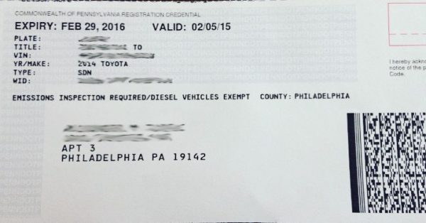 What is The Car Registration Fee in PA