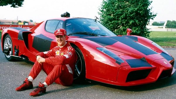Michael Schumacher and the Ferrari FXX